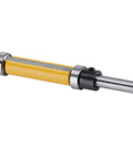 Top Notch Flush Trim Router Bit With Sharp Cutting Edge For Smoother Woodworking And Pattern Finishing Jobs Featuring One And A Half Inch Blade Size Perfect For MDF, Solid Wood Or Plywood Projects.