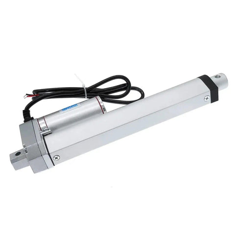 Heavy Duty Electric Linear Actuator With Knockout DC Gearmotor Performance 150mm And 200mm Stroke Options 12V 24V close-up view with connected wires.