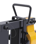 Close-up of Heavy Duty Hydraulic Pipe Bender For Copper Aluminum And Iron Metal Plates handle and pressure release valve.