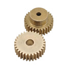 Beefy Copper Spur Gear 51 Teeth 51T 5mm Tooth Thickness 37mm Diameter, showing two gears for high precision rigs
