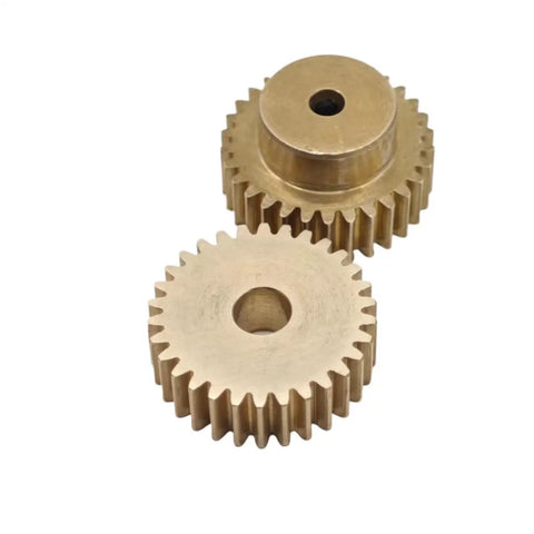 Beefy Copper Spur Gear 51 Teeth 51T 5mm Tooth Thickness 37mm Diameter, showing two gears for high precision rigs