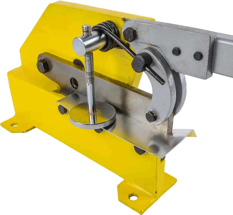 Rock Solid Benchtop Metal Shear With Eight Inch High Chrome Blades Slices Sheet Metal Like Butter Heavy Duty Steel Base Engineered For Exact Trimming And Quick Garage Fabrication Jobs