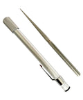 Dope Diamond Sharpening Rod And Stone Pen Sharpener Tool, silver, compact, retractable, ergonomic nonslip grip, dual-head