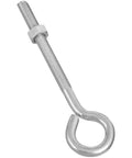 Zinc Plated Eye Bolt Five Sixteenth Inch By Five Inch With Hex Nut, Heavy Duty Steel Wire, Indoor Outdoor Use, Easy Install