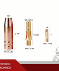 24 Pack Mig Welding Gun Replacement Kit With Nozzles Diffusers And 0.035 Inch Tips For Mig Guns Like MigMax 140 MigMax 215