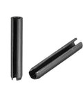 Slotted Spring Pin 5mm X 25mm Plain Finish 65Mn Steel Roll Assortment Kit 30 Pieces, showing two steel pins.
