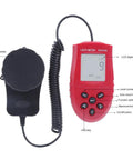 Handheld Digital Illuminance Meter Lux Meter With Auto-Ranging Photometer, Pro-Grade Portable Light Meter For Indoor And Outdoor Use, Smart Digital Display, Lux Range 2000 20000 200000 lx, HS1010A red meter with split probe and LCD display