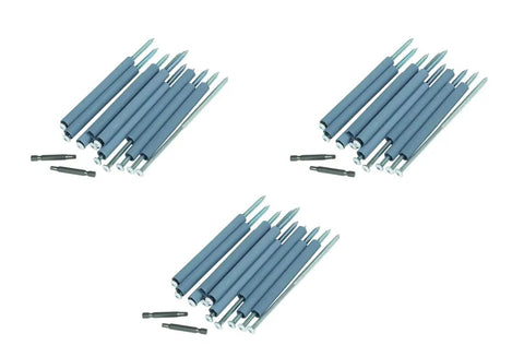White Gutter Screws For 5 Inch And 7 Inch Gutters, 10 Pack, Set Of 3, Heavy Duty Galvanized Steel Ferrule Mounting Nails For Attaching Gutters