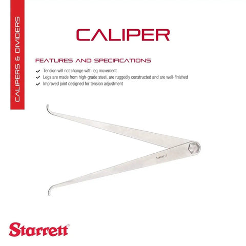 Caliper With High Grade Steel Legs And Improved Joint Design For Tension Adjustment 12 Inch Flat Leg Style Machinist Favorite