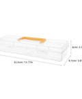 Heavy Duty Small Parts Organizer Box Built Tough Plastic Tool Caddy with grippy handle for hardware storage.