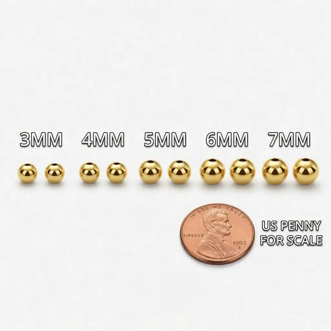 10K Yellow Gold Ball Stud Earrings 3mm for Dope Everyday Wear Tarnish Resistant High Polish Finish with Secure Push Back Closure Lightweight Durable Jewelry for Women Perfect Gift for Her 3mm gold ball studs beside penny for scale