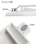 Close-up of Magnetic Switch Guards For Flat Rocker Switches White 4 Pack, showing magnetic attachment feature and perfect fit design.