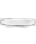 Premium Solid 10k White Gold Half Round Wedding Band 4mm Rhodium Plated Unisex Comfort Fit Engravable Ring For Men And Women Reliable Go To Piece With A Smooth Daily Vibe - top view