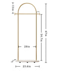 Gold Clothing Rack With Shelf, Heavy Duty Freestanding Coat Rack, Metal Hanger Stand With Hooks For Boutique Office, 23.6L x 13W x 67H