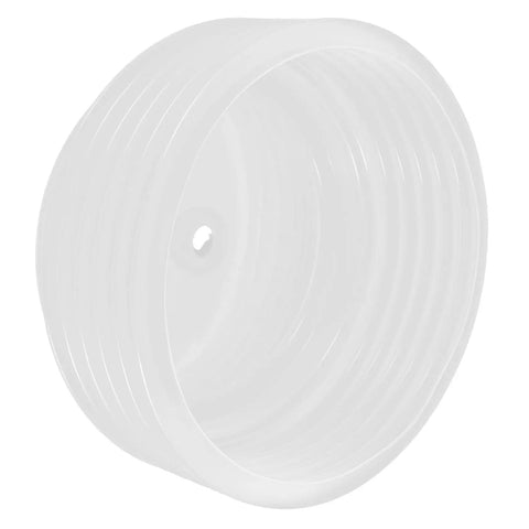 3 Pack Hole Saw Dust Collector Shields Clear Bubble Dome For Ceiling Drilling Makes Cleanup A Breeze Traps Drywall Waste With Zero Sweat And Keeps Your Garage Tidy While You Tackle Recessed Light Jobs - clear polymer hole saw shield side view.