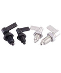 Tough As Nails Carbon Steel Telescopic Spring Indexing Pin With L Handle Knob; M10 M12 threaded pins in different colors.