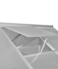 Reinforced Aluminum Greenhouse Outdoor 95.3 By 74.8 By 76.8 Inches With Polycarbonate Panels UV protection roof vent view