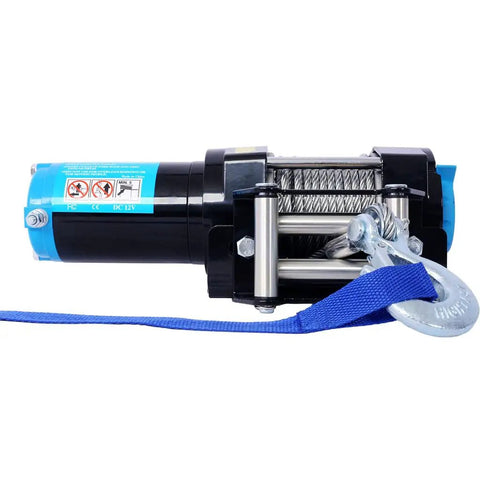 Rock Hard 3500 Lbs Winch For ATVs And UTVs With Wireless Remote And Steel Cable, waterproof design and steel cable included.