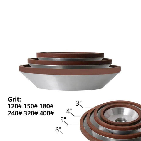 Resin Bond Diamond Grinding Wheel For Carbide Metal Tungsten Steel Milling Cutter, 75mm to 150mm sizes, assorted grit