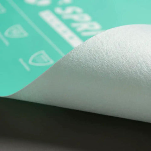Close-up of green Pro Grade Heavy Duty Temporary Floor Protection Film for Construction and Renovation 39 Inch by 100 Foot