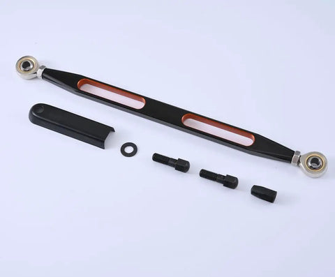 Shift Linkage Shifter For Harley Touring Motorcycles Softail Dyna Street Glide Road King Electra Glide Trike 1980 To 2024 Two Tone Black Orange Design Durable Aluminum Construction Easy Install, black orange aluminum linkage with hardware