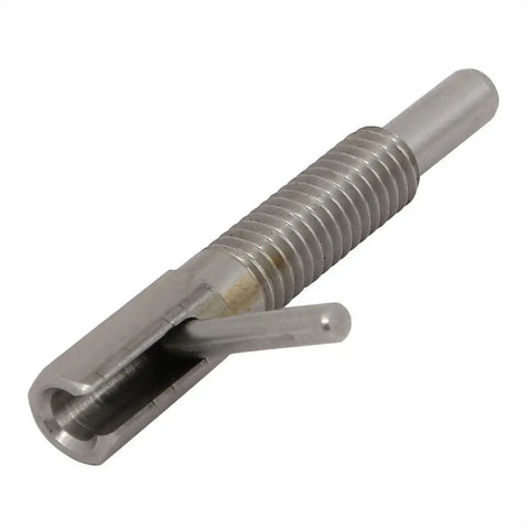 Heavy Duty M6 Thread Stainless Steel Lock Out Indexing Plunger With L Handle Retractable Position Pin For CNC Jigs And Machine Fixtures close-up view