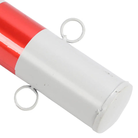 Heavy Duty Cold Rolled Steel Traffic Delineator Posts With Rock Solid Base And High Visibility Red White Stripes For Street Parking Lot Barriers That Are Dang Tough And Built Different