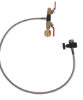 CO2 Soda Maker Refill Adapter Kit With 36 Inch Hose, G1/2 Connector, braided metal hose, and dual valve system for soda systems