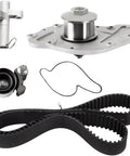 Top Notch Timing Belt Kit With Tensioner And Water Pump For Dodge Avenger 300 Concorde 3 5L 4 0L V6 Gas Engine Types 2005 Through 2010 Fix Your Belts Now And Save Serious Green On Costs By Skipping Pricey Repair Auto Shops Today. timing belt kit with water pump and tensioner, black belt, metal parts