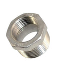 Beefy One Inch Male To Three Quarter Inch Female NPT Reducer Bushing Pipe Fitting Stainless Steel 304 Adapter