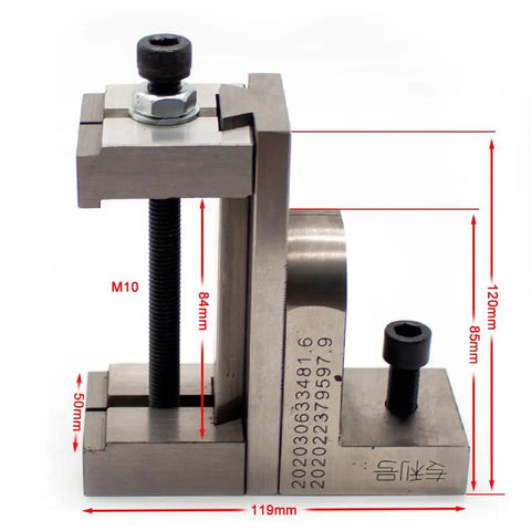 Pro Grade Multi Function EDM Dedicated Fixture For Wire Cutting And Fixed Workpiece Bracket Vise, All Metal Built Tough, 360 Degree Swivel With Scale, Fast Wire Platen, Adjustable 0-84 Cm Clamping Height, M10 Threaded Rod, Machine Tool Accessories