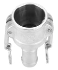 Straight Up Heavy Duty 316 Stainless Steel Camlock Coupling Quick Connect Pipe Fitting For Hydraulic Systems and Female Hose Lines Built Tough For Commercial Sites Featuring No Sweat Slide Handle Assembly, DN20 size.