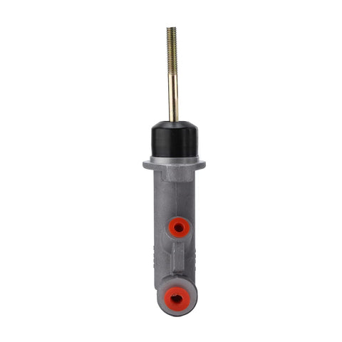 0.625 Bore Hydraulic Handbrake Pump With Aluminum Alloy Brake Master Cylinder, front view, red inlets visible