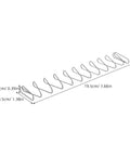 Flat Compression Spring Set Stainless Steel 2 Pcs For Industrial Machinery, Trapezoidal Wire Form, High Strength, Easy Install, Square Flat And Rectangular Coil Design, Pro Grade For Mechanical Applications And Spare Parts, 19.5cm x 3.5cm x 1cm