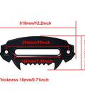 Black Off Road Aluminum Hawse Fairlead 254mm For Synthetic Winch Rope Red Heavy Duty Trailer Hitch Accessory dimensions shown