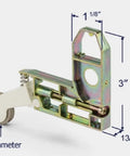 Corner Bracket Assembly With Stainless Steel Wheel Roller For Sliding Patio Screen Doors Beefy Heavy Duty Iron Alloy Wheel Nylon Option Quick Install Smooth Glide Repair Kit For Patio Glass Doors, 1" wheel