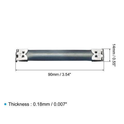 Metal Internal Flex Frames For Purses And Coin Bags 20 Pcs 90mm 3.5In Hinges With Spring Clips Dope Alloy DIY Sewing Purse Making Kit