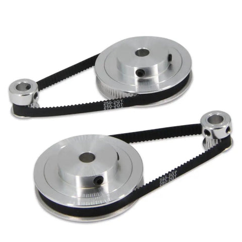 Durable Aluminum GT2 Timing Pulleys Set 20T And 80T 8mm Bore 6mm Width Belt Included Built To Last For Smooth No Slip Power Transfer