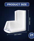 24 Pack Edge Foam Corner Protectors For TV Frames Photos Mirrors And Picture Frames Universal Packing Foam For Shipping Moving And Storage Durable Edge Cushioning Built For Fragile Items DIY Friendly Hassle Free Reuse, 10cm size view.