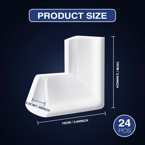 24 Pack Edge Foam Corner Protectors For TV Frames Photos Mirrors And Picture Frames Universal Packing Foam For Shipping Moving And Storage Durable Edge Cushioning Built For Fragile Items DIY Friendly Hassle Free Reuse, 10cm size view.