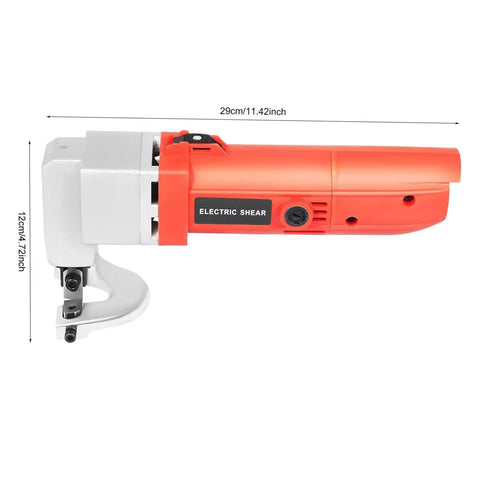 Heavy Duty Electric Tin Snips With 2000 Rpm Speed And 25 Mm Cutting Range For Steel Iron Copper Shearing, handheld electric shear side view.