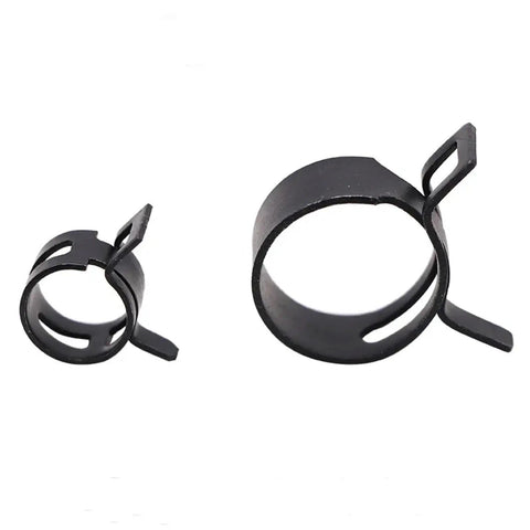 Cool 75 Pc Set Of 6-10mm Q673B Black Vacuum Fuel Oil Hose Pipe Tube Clamps Spring Assortment Kit With Storage Box For Quick Fixes And Super Tight Seals, black spring hose clamps