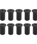Tidy Up Your Desk With These Cool Jeffergarden Silicone Cable Grommets. 10 black 38 x 26 mm grommets, top view