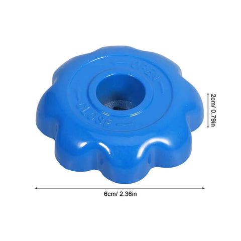 Aluminum Alloy Valve Handle Replacement Hexagonal Hand Wheel For Gas Cylinders Industrial And Laboratory Use Secure Grip Precision Valve Control Durable 4 Pack Compatible With Various Gas Valve Systems blue hex wheel