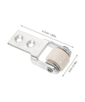 6 Pack Rock Solid Sliding Door Rollers With Galvanized Nylon Tracks for Cabinets and Furniture, 4.7cm metal roller with nylon wheel.