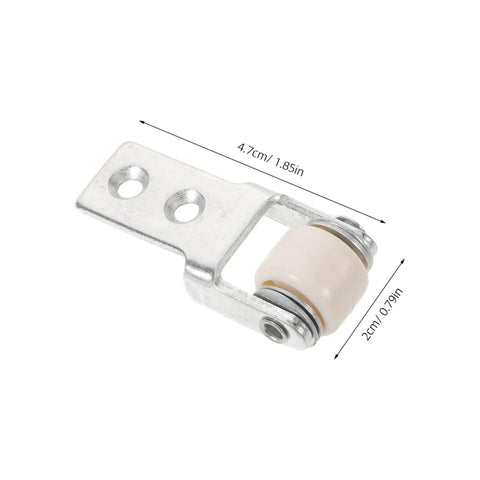 6 Pack Rock Solid Sliding Door Rollers With Galvanized Nylon Tracks for Cabinets and Furniture, 4.7cm metal roller with nylon wheel.