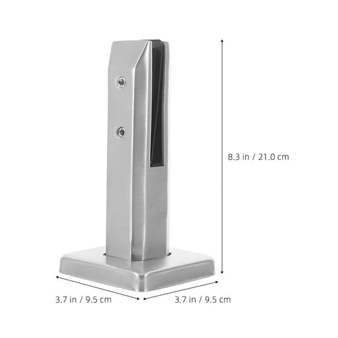 Adjustable Glass Clamp Bracket For Stainless Steel Shelf Holder Railing No Fuss Easy Install Rust Resistant Silver Finish