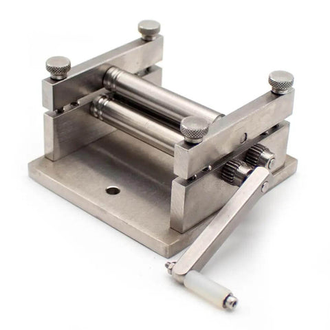 DIY Manual Plate Rolling Machine For Soft Metal Sheets And Tubes Mini Bending Tool For Hobbyists And Makers side view