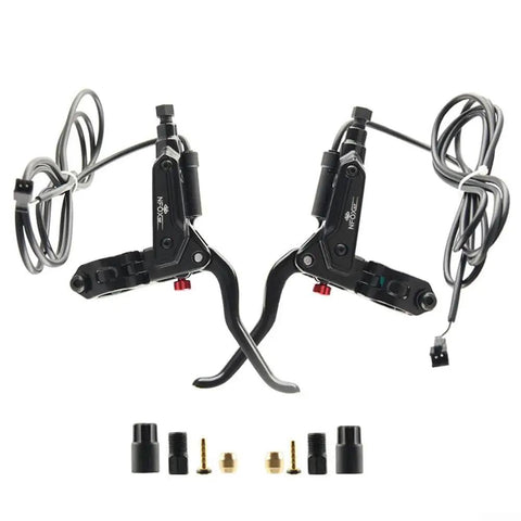 Pair of Hydraulic Electric Bike Brake Lever For 22mm Handlebars With 2A SM Connector and power off sensor aluminum alloy build