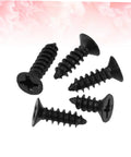 Washer Head Cross Countersunk Black Drywall Screws Set Self Tapping Wood Screws for woodworking projects, close-up view.